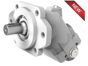 2PE斜軸柱塞泵，排量12cc-108cc，最高壓力可達(dá)400bar，SAE法蘭連接。